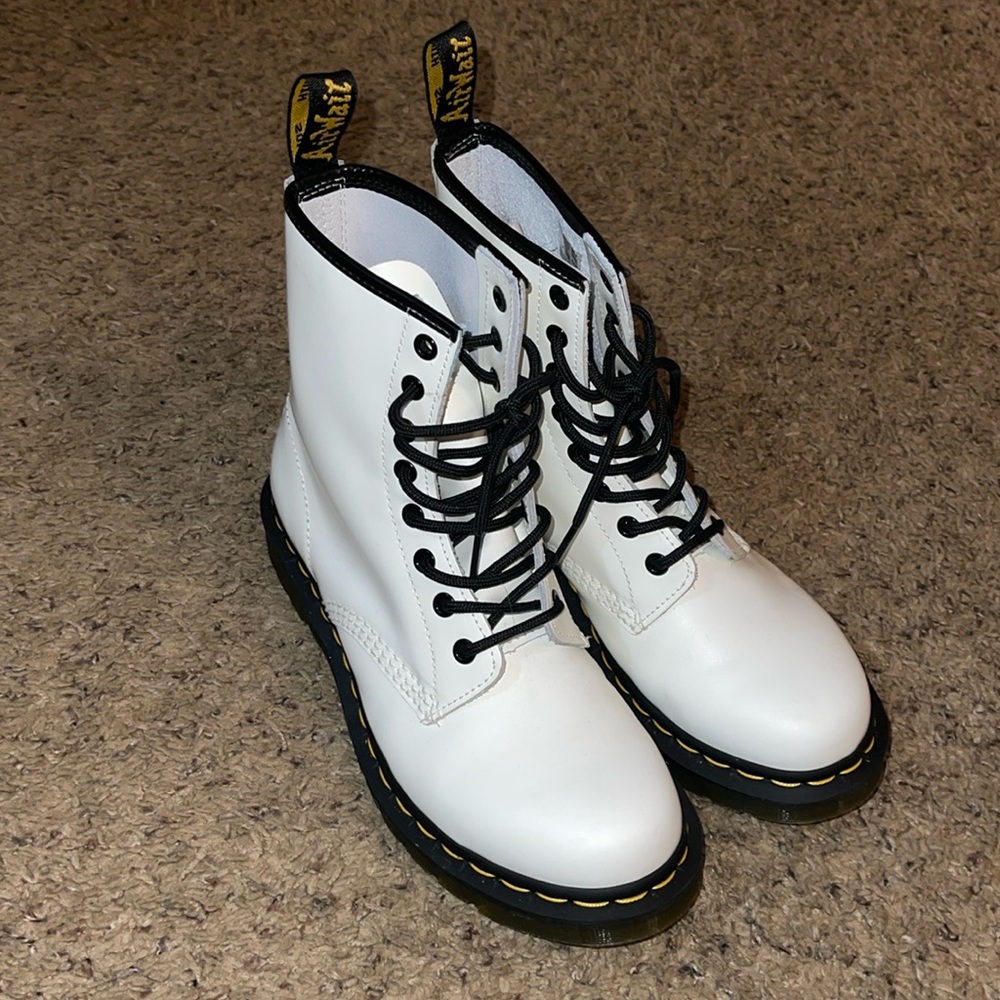 Size 8 / Doc Martens / White and Black / brand new